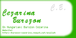 cezarina burszon business card